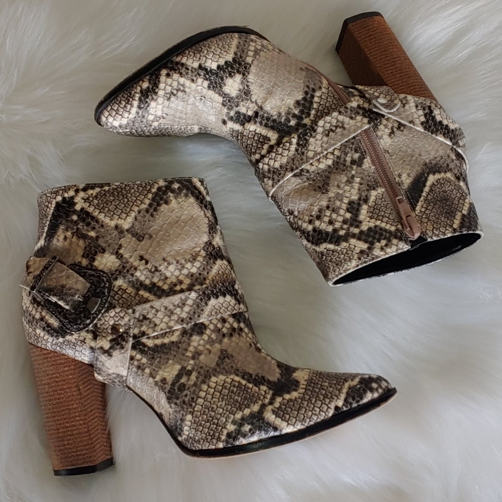 andrea booties animal print